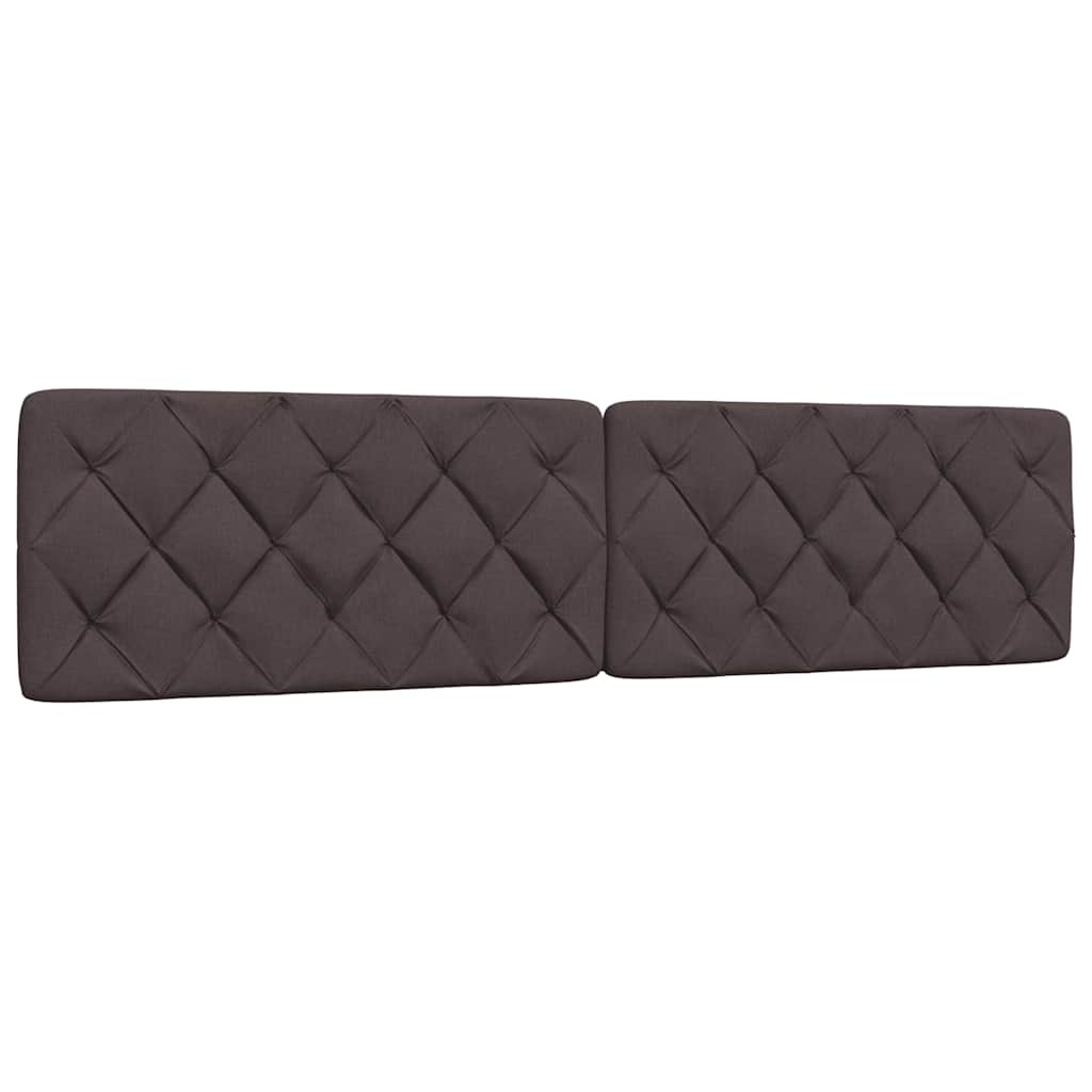 Bed Met Matras Stof 200 x 200 cm Donkerbruin