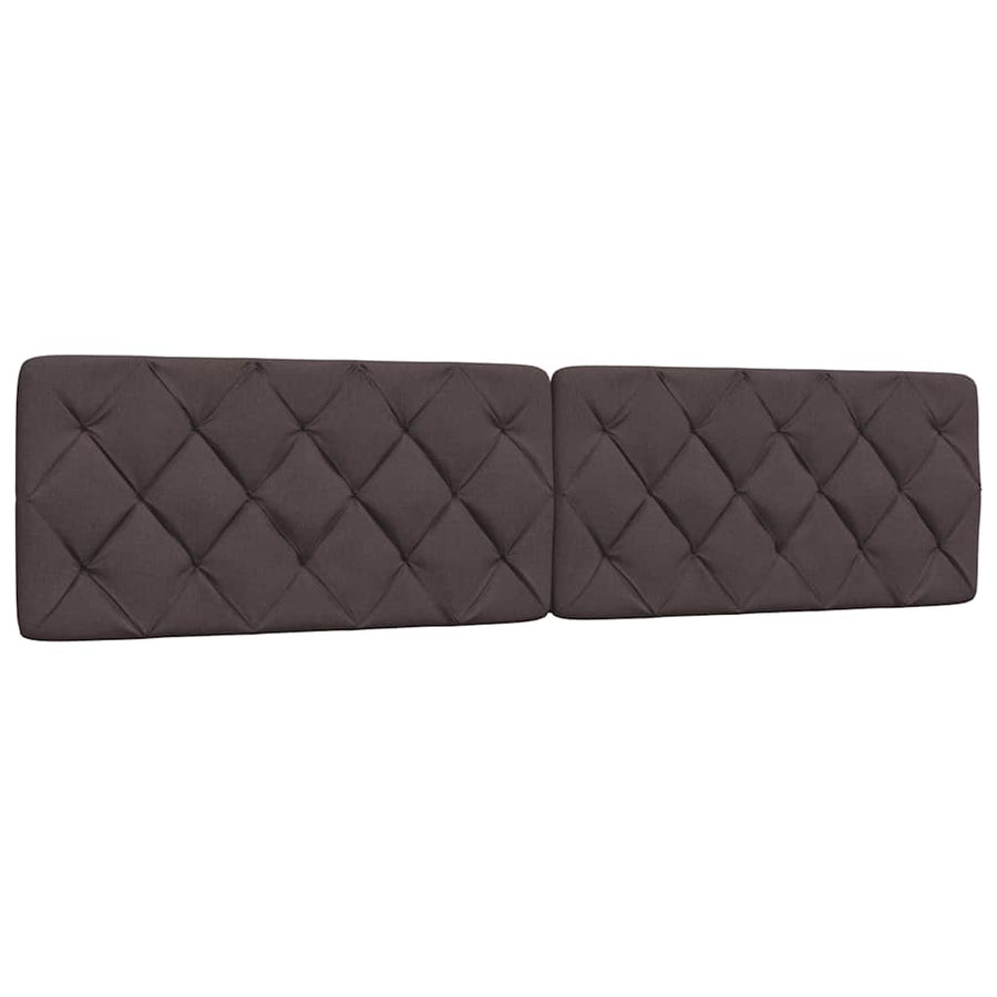 Bed Met Matras Stof 200 x 200 cm Donkerbruin