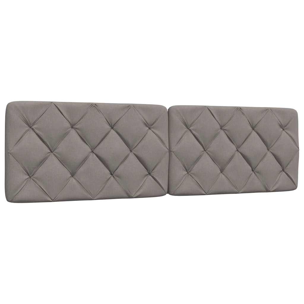Bed met matras stof taupe 200x200 cm
