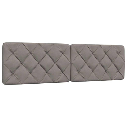 Bed met matras stof taupe 200x200 cm