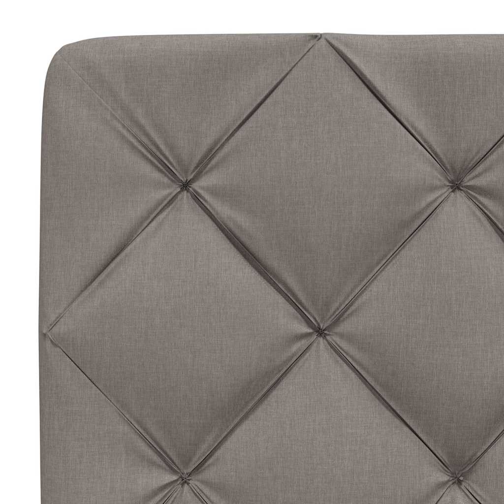 Bed met matras stof taupe 200x200 cm
