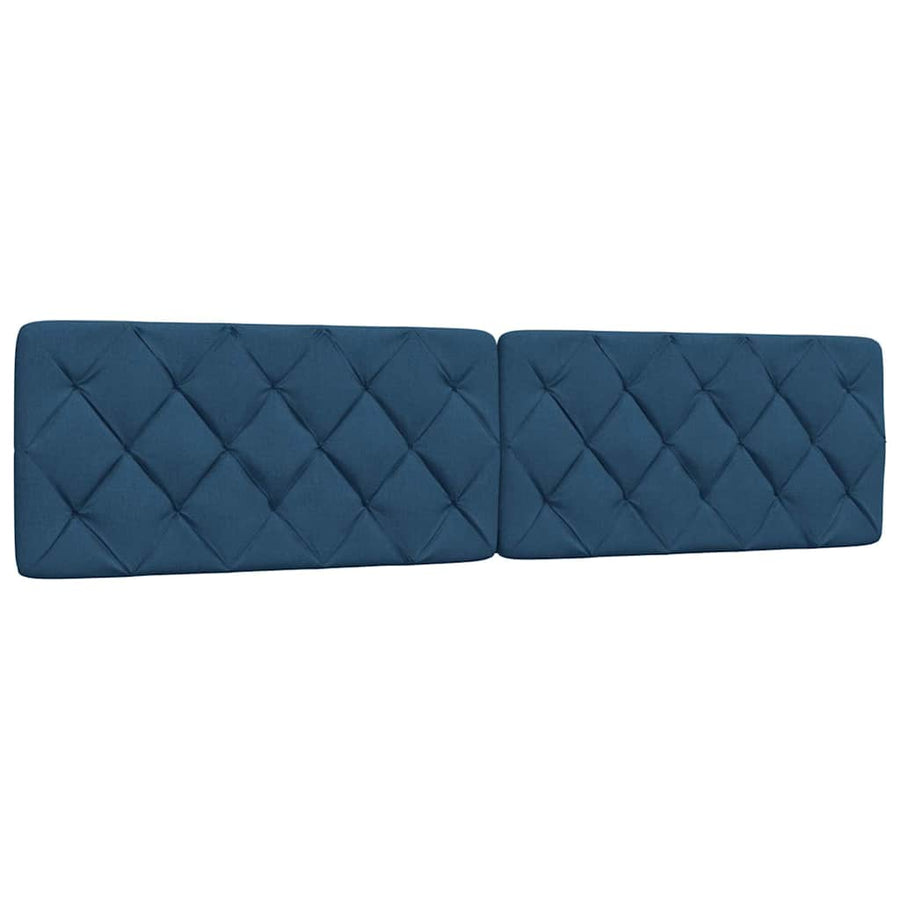 Bed Met Matras Stof 200 x 200 cm Blauw
