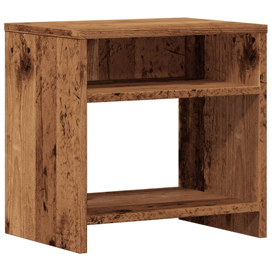Nachtkastjes 2 st 40x30x40 cm bewerkt hout oud houtkleurig