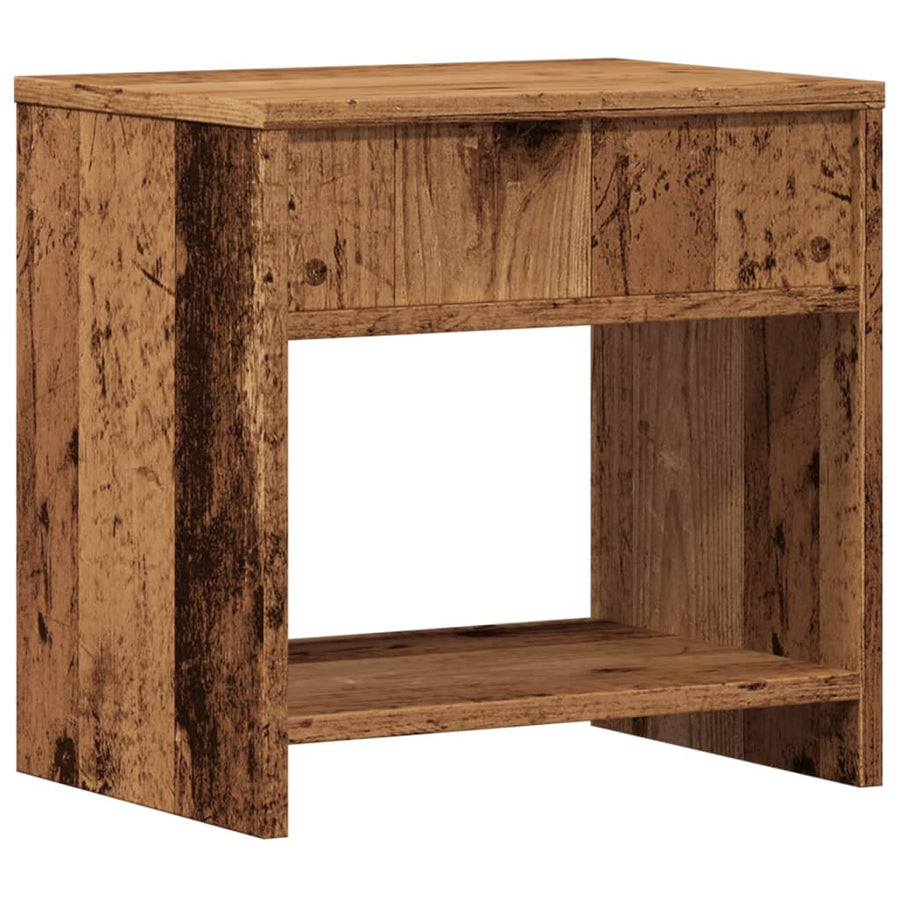 Nachtkastjes 2 st 40x30x40 cm bewerkt hout oud houtkleurig