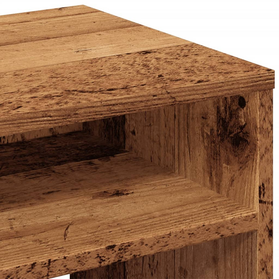 Nachtkastjes 2 st 40x30x40 cm bewerkt hout oud houtkleurig