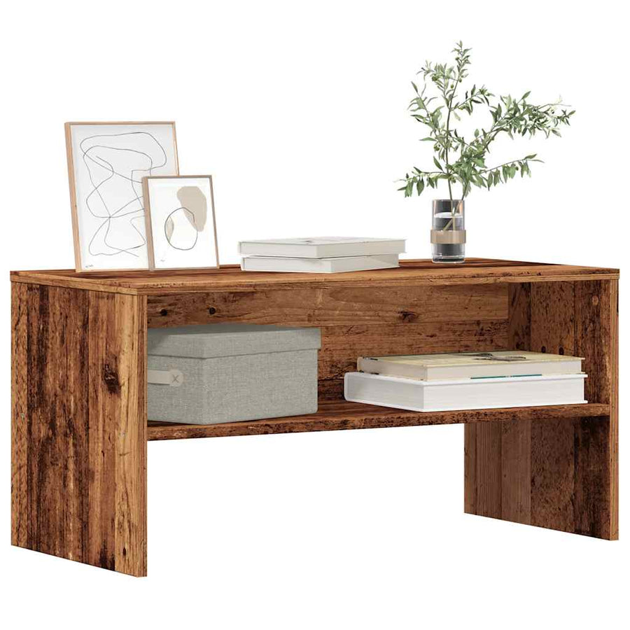 Tv-meubel 80x40x40 cm bewerkt hout oud houtkleurig