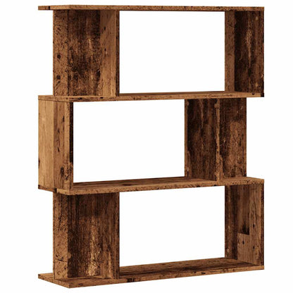 Boekenkast 80x24x96 cm bewerkt hout oud houtkleurig