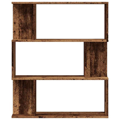 Boekenkast 80x24x96 cm bewerkt hout oud houtkleurig