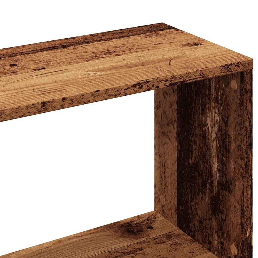 Boekenkast 80x24x96 cm bewerkt hout oud houtkleurig