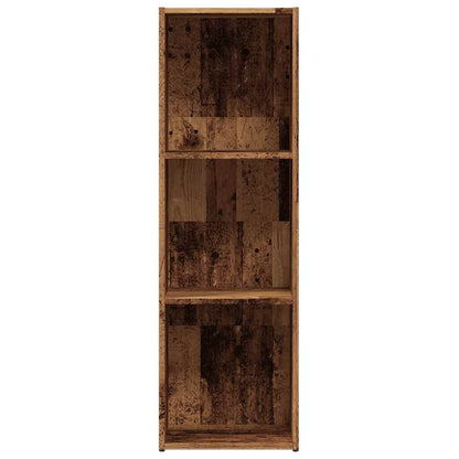 Boekenkast 36x30x114 cm bewerkt hout oud houtkleurig