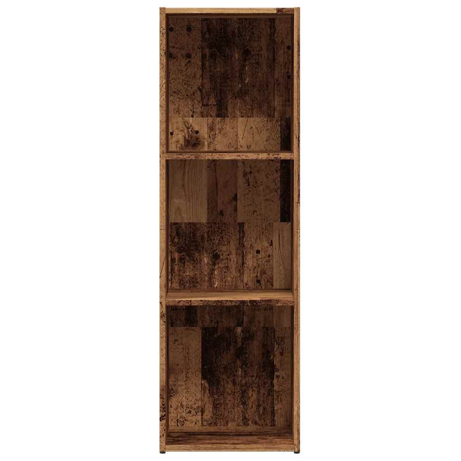 Boekenkast 36x30x114 cm bewerkt hout oud houtkleurig
