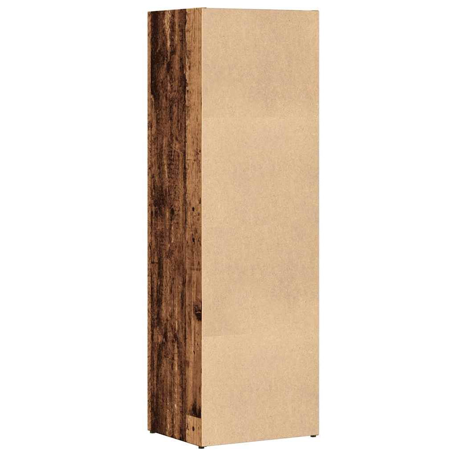 Boekenkast 36x30x114 cm bewerkt hout oud houtkleurig