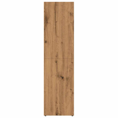 Boekenkast 36x30x114 cm bewerkt hout artisanaal eikenkleur