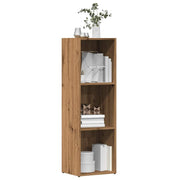 Boekenkast 36x30x114 cm bewerkt hout eikenkleur