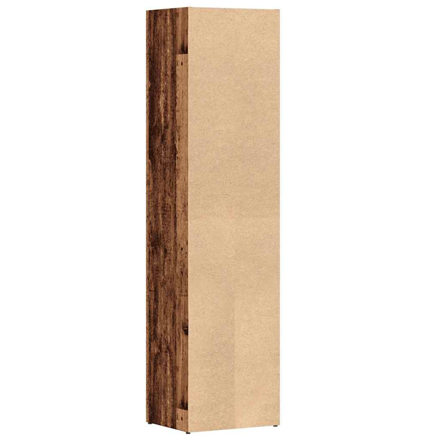 Boekenkast oud houten 36x30x143 cm bewerkt hout
