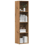 Boekenkast 36x30x143 cm bewerkt hout eiken