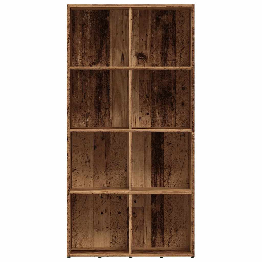 Boekenkast 66x30x130 cm bewerkt hout oud houtkleurig
