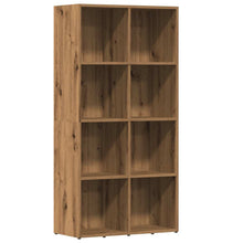 Boekenkast 66x30x130 cm bewerkt hout artisanaal eikenkleur