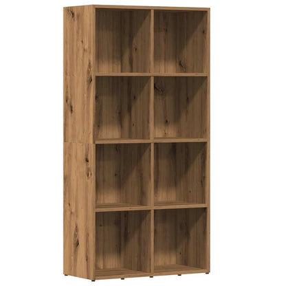 Boekenkast 66x30x130 cm bewerkt hout artisanaal eikenkleur
