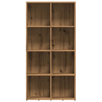 Boekenkast 66x30x130 cm bewerkt hout artisanaal eikenkleur