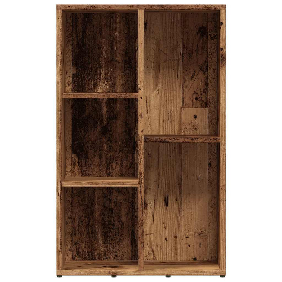Boekenkast 45x25x80 cm bewerkt hout oud houtkleurig