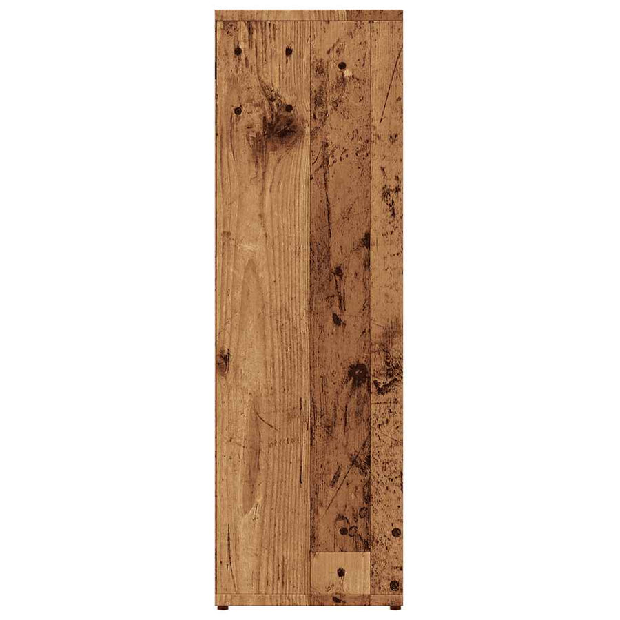 Boekenkast 45x25x80 cm bewerkt hout oud houtkleurig
