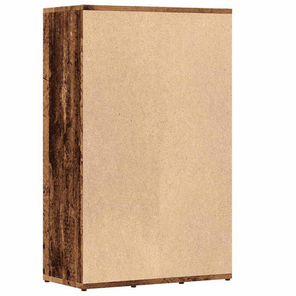 Boekenkast 45x25x80 cm bewerkt hout oud houtkleurig