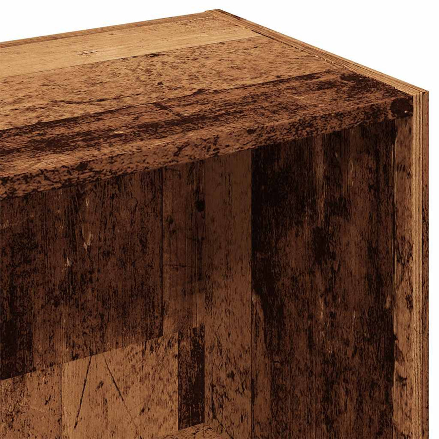 Boekenkast 45x25x80 cm bewerkt hout oud houtkleurig