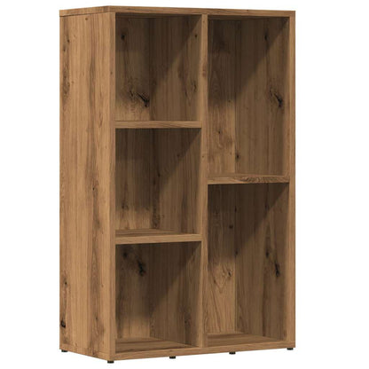 Boekenkast 45x25x80 cm bewerkt hout artisanaal eikenkleur