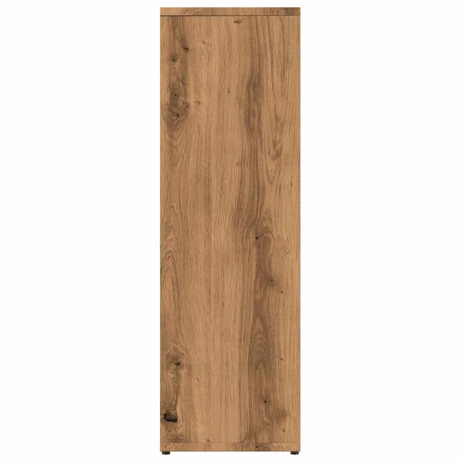 Boekenkast 45x25x80 cm bewerkt hout artisanaal eikenkleur