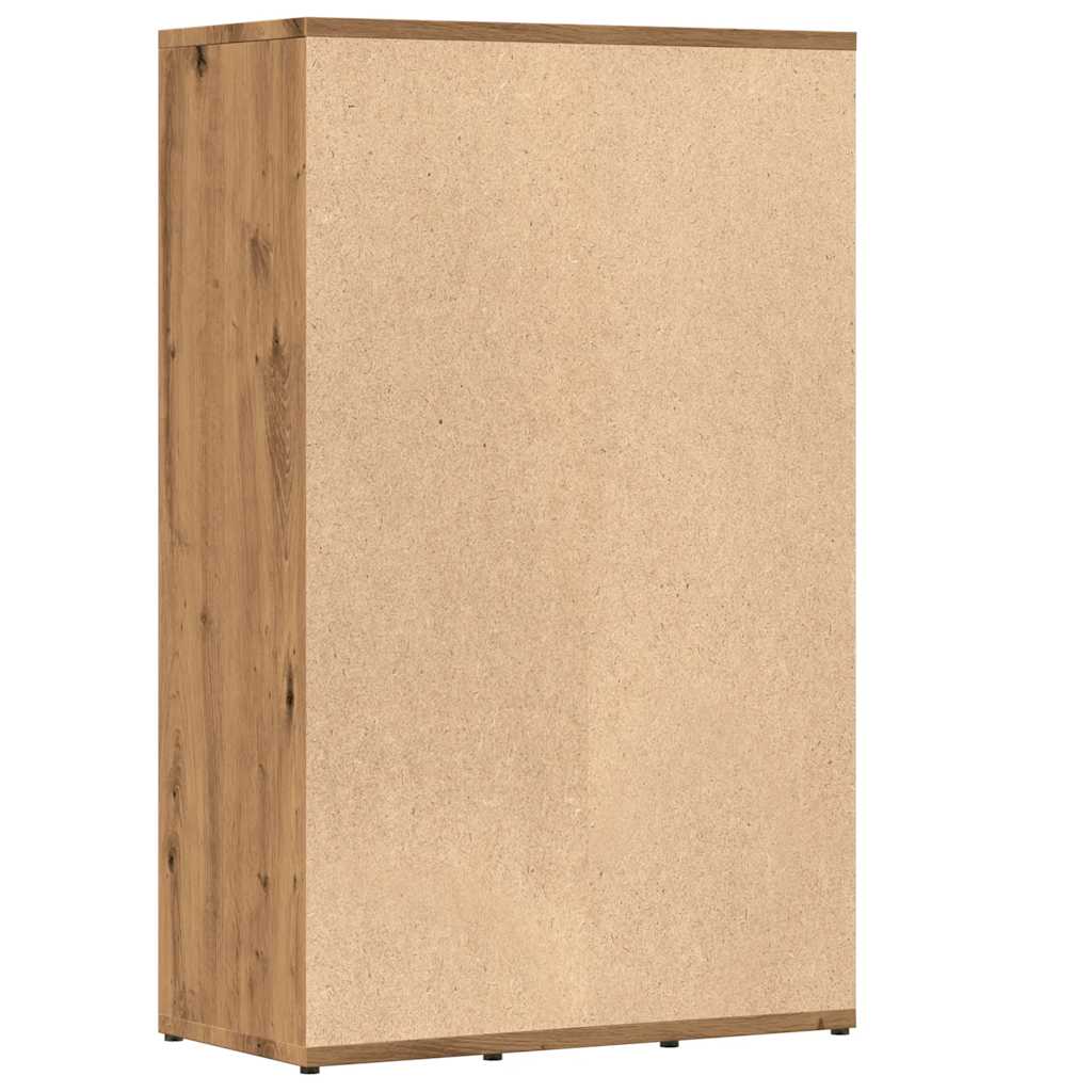 Boekenkast 45x25x80 cm bewerkt hout artisanaal eikenkleur