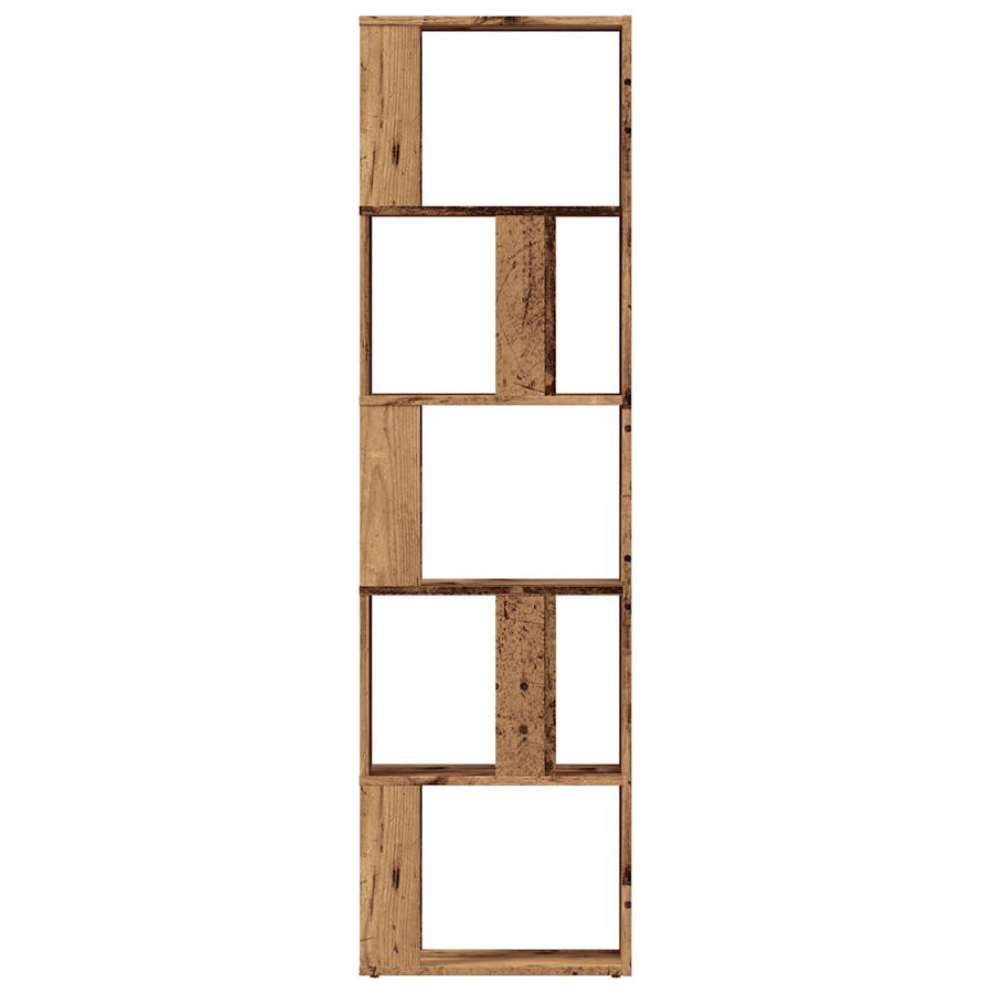 Boekenkast 45x24x159 cm bewerkt hout oud houtkleurig