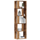 Boekenkast 45x24x159 cm bewerkt hout oud houtkleurig