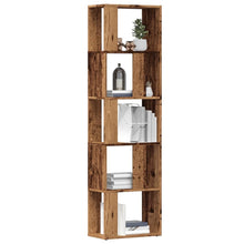 Boekenkast 45x24x159 cm bewerkt hout oud houtkleurig