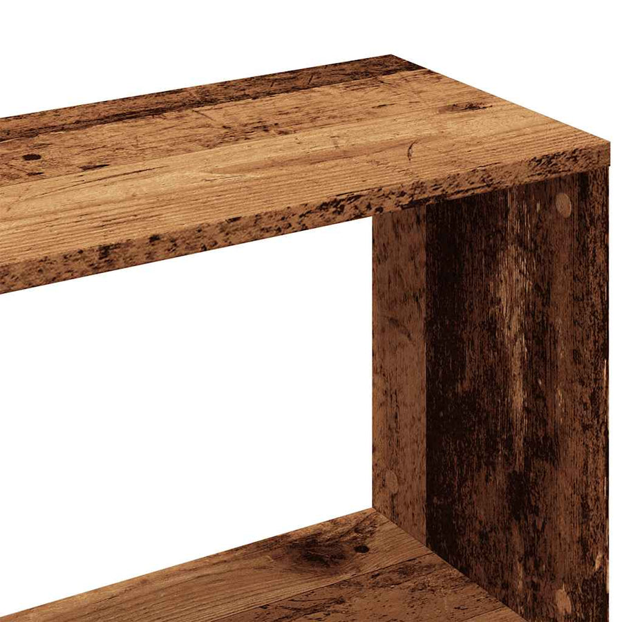 Boekenkast 97,5x29,5x100 cm bewerkt hout oud houtkleurig