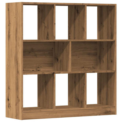 Boekenkast 97,5x29,5x100 cm bewerkt hout artisanaal eikenkleur