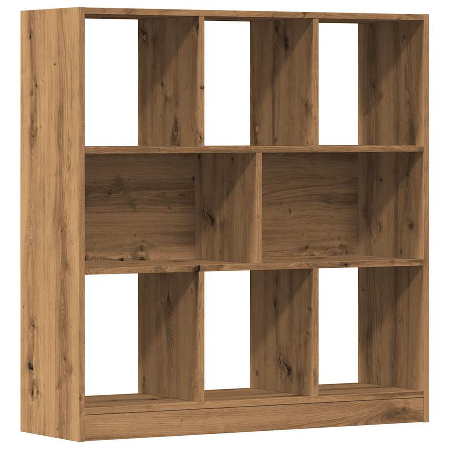 Boekenkast 97,5x29,5x100 cm bewerkt hout artisanaal eikenkleur