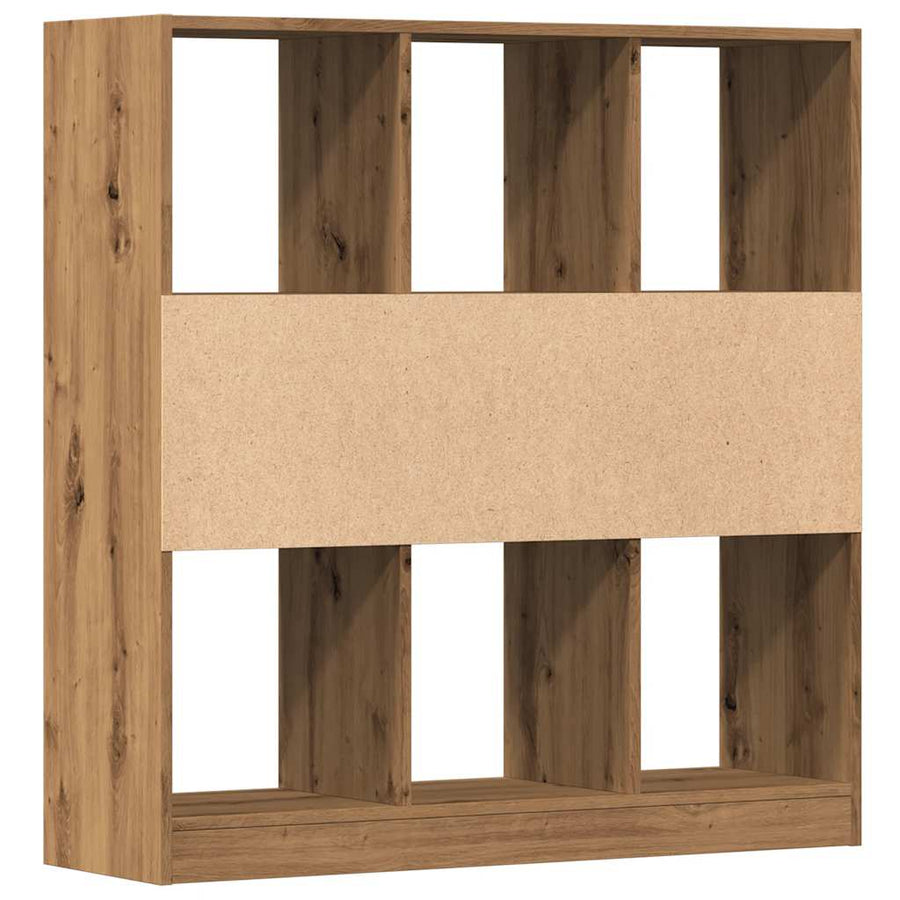 Boekenkast 97,5x29,5x100 cm bewerkt hout artisanaal eikenkleur
