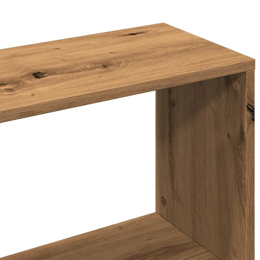 Boekenkast 97,5x29,5x100 cm bewerkt hout artisanaal eikenkleur