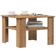 Salontafel 60x60x42 cm bewerkt hout eikenkleur