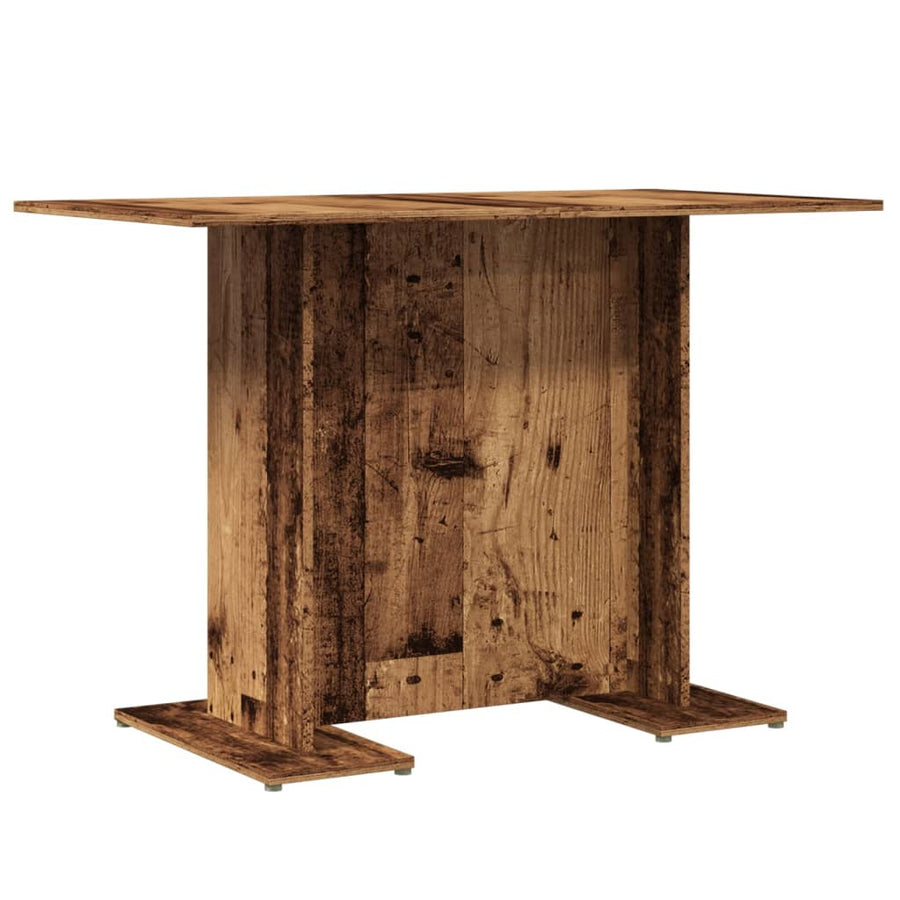Eettafel 110x60x75 cm bewerkt hout oud houtkleurig