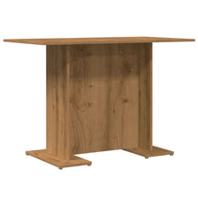 Eettafel 110x60x75 cm bewerkt hout artisanaal eikenkleurig