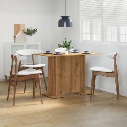 Eettafel 110x60x75 cm bewerkt hout artisanaal eikenkleurig