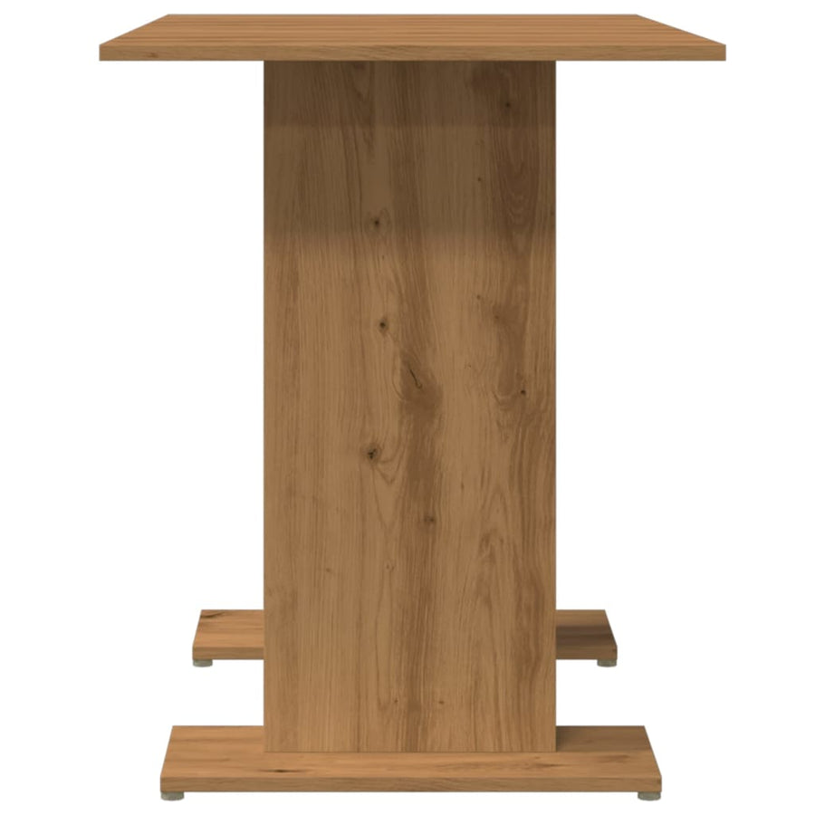 Eettafel 110x60x75 cm bewerkt hout artisanaal eikenkleurig