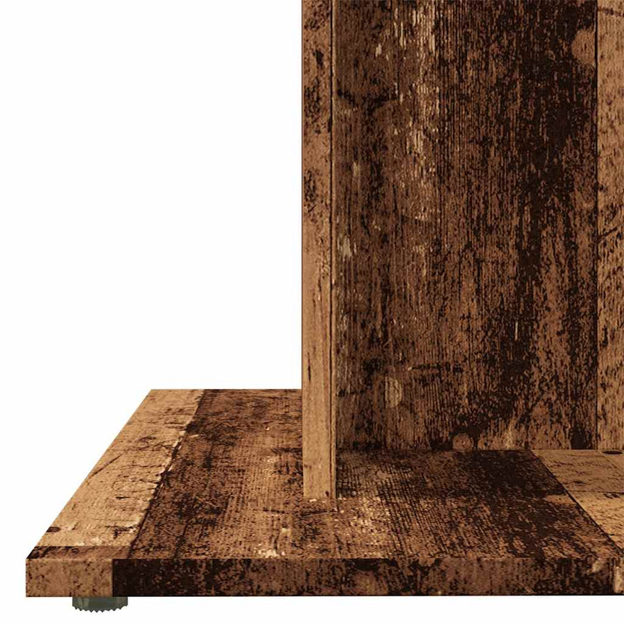 Eettafel 80x80x75 cm bewerkt hout oud houtkleurig