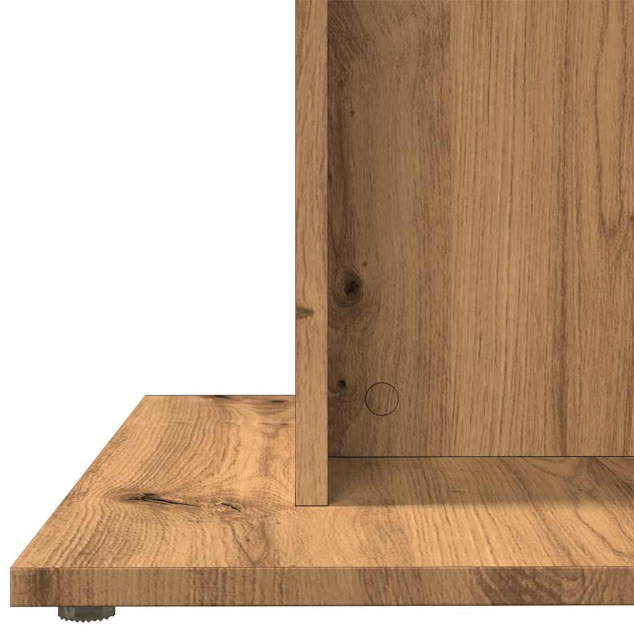 Eettafel 80x80x75 cm bewerkt hout artisanaal eikenkleurig