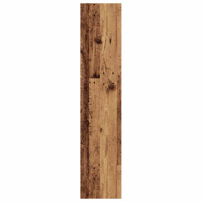 Boekenkast/tv-meubel 36x30x143cm bewerkt hout oud houtkleurig