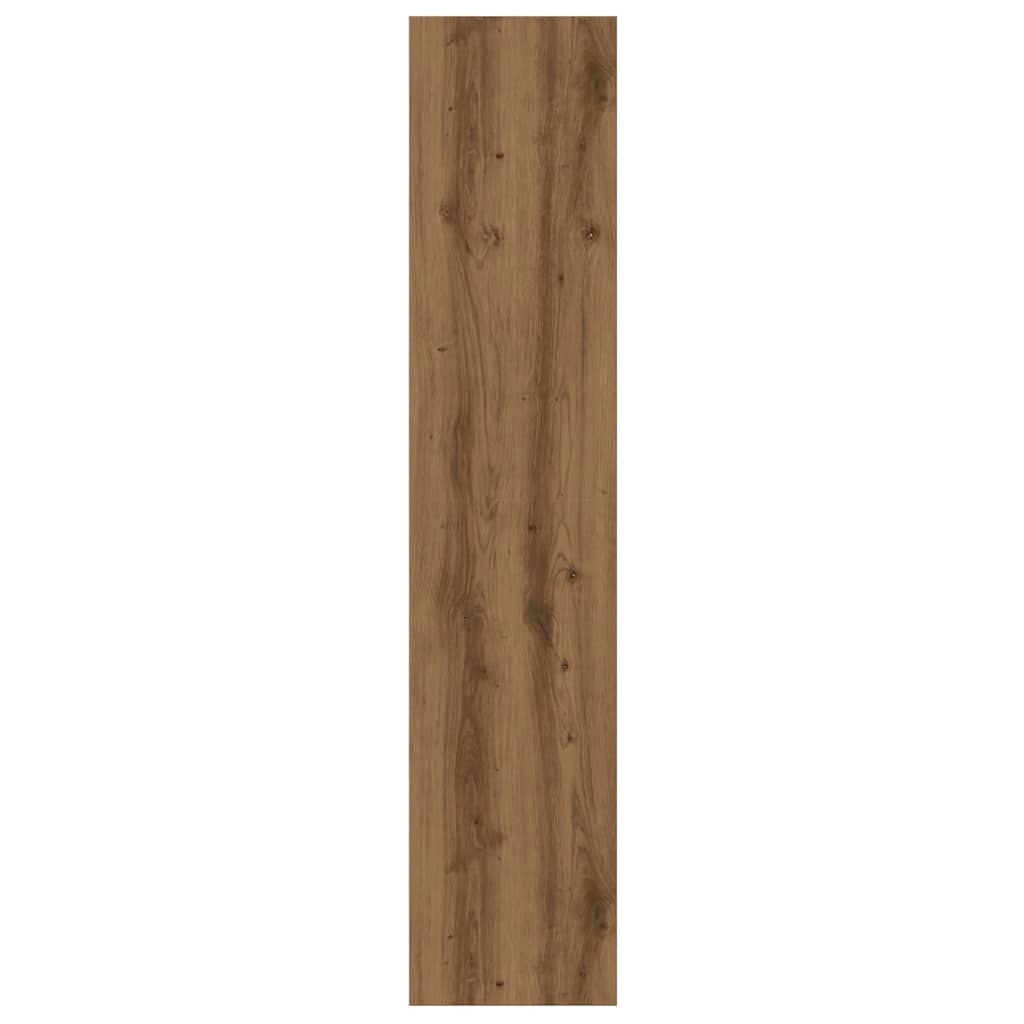 Boekenkast/tv-meubel 36x30x143cm bewerkt hout artisanaal eiken