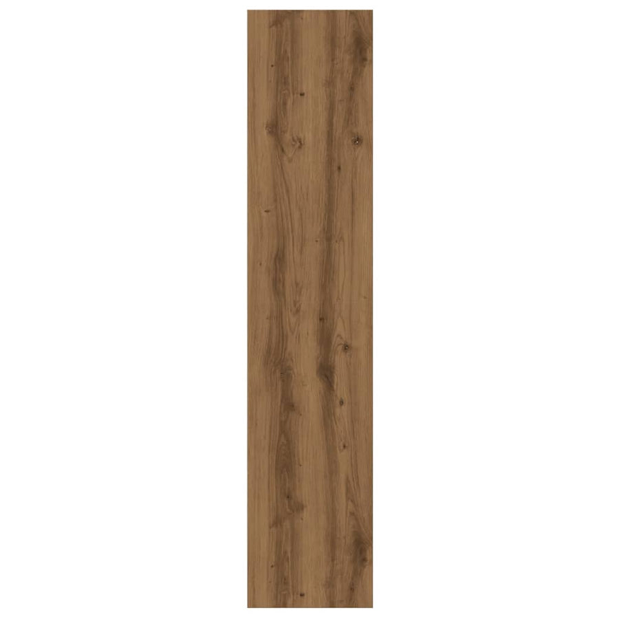 Boekenkast/tv-meubel 36x30x143cm bewerkt hout artisanaal eiken