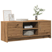 Tv-meubel 102x30x37,5 cm bewerkt hout eikenkleur